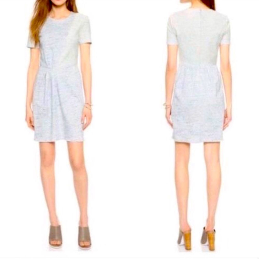 NWT Tibi Terry Tweed Gathered Sheath Dress